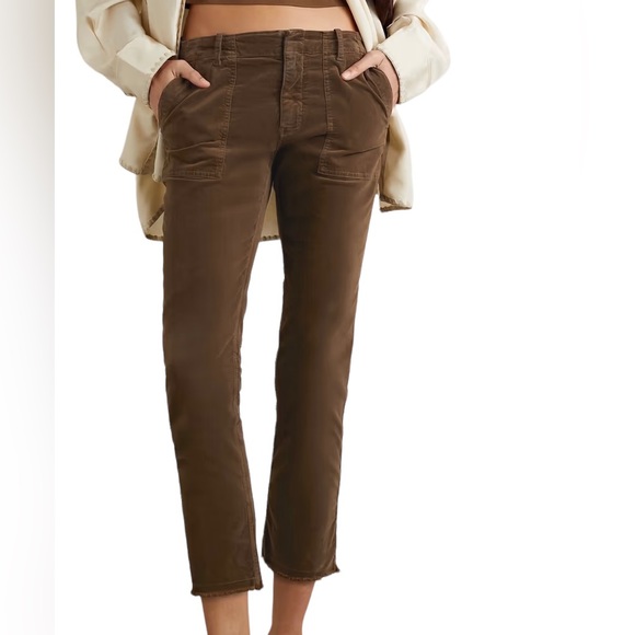 Nili Lotan Pants - Nili Lotan Women’s Pants Brown Corduroy Cropped Skinny Size 4